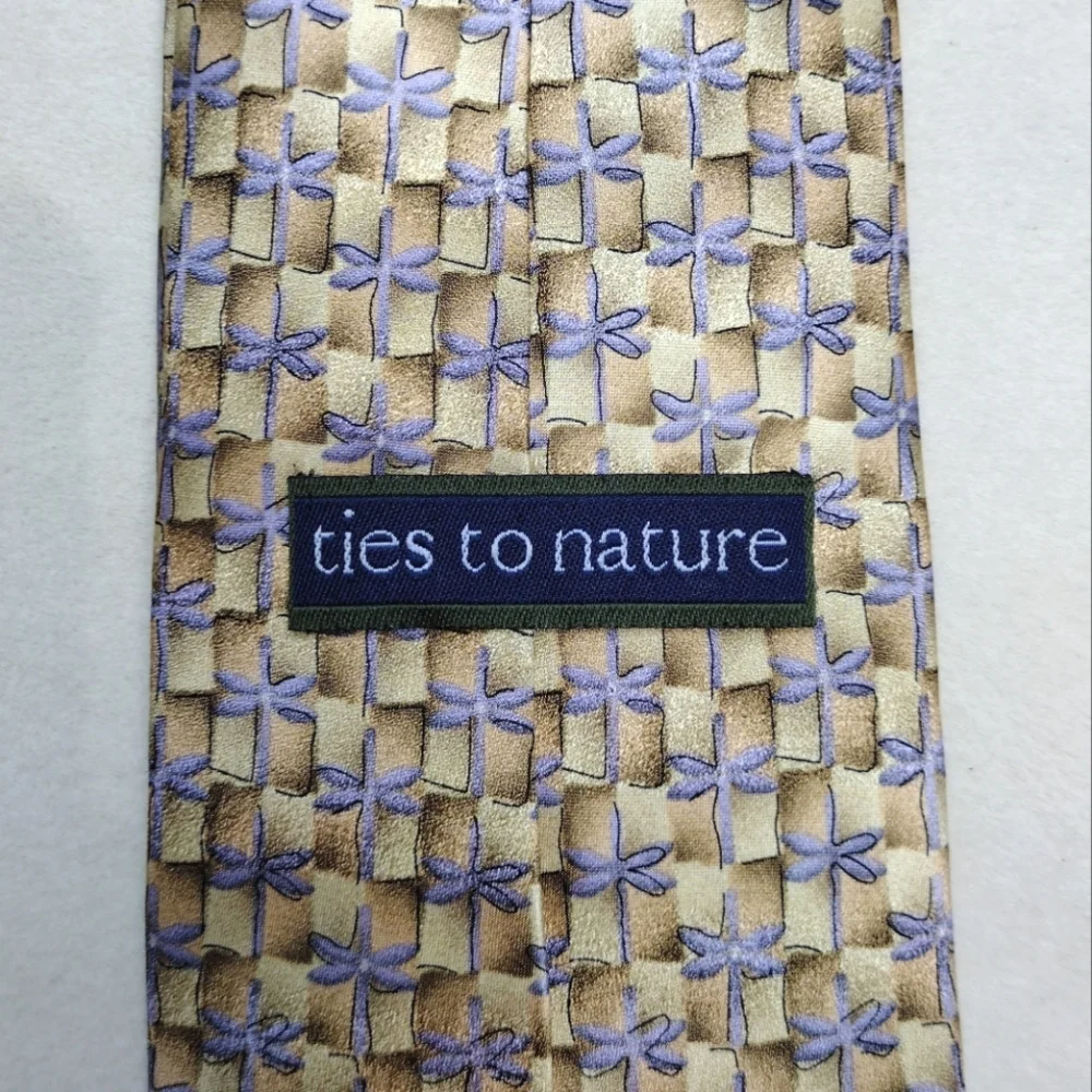 Silk Ties to Nature Dragonfly Tie EUC